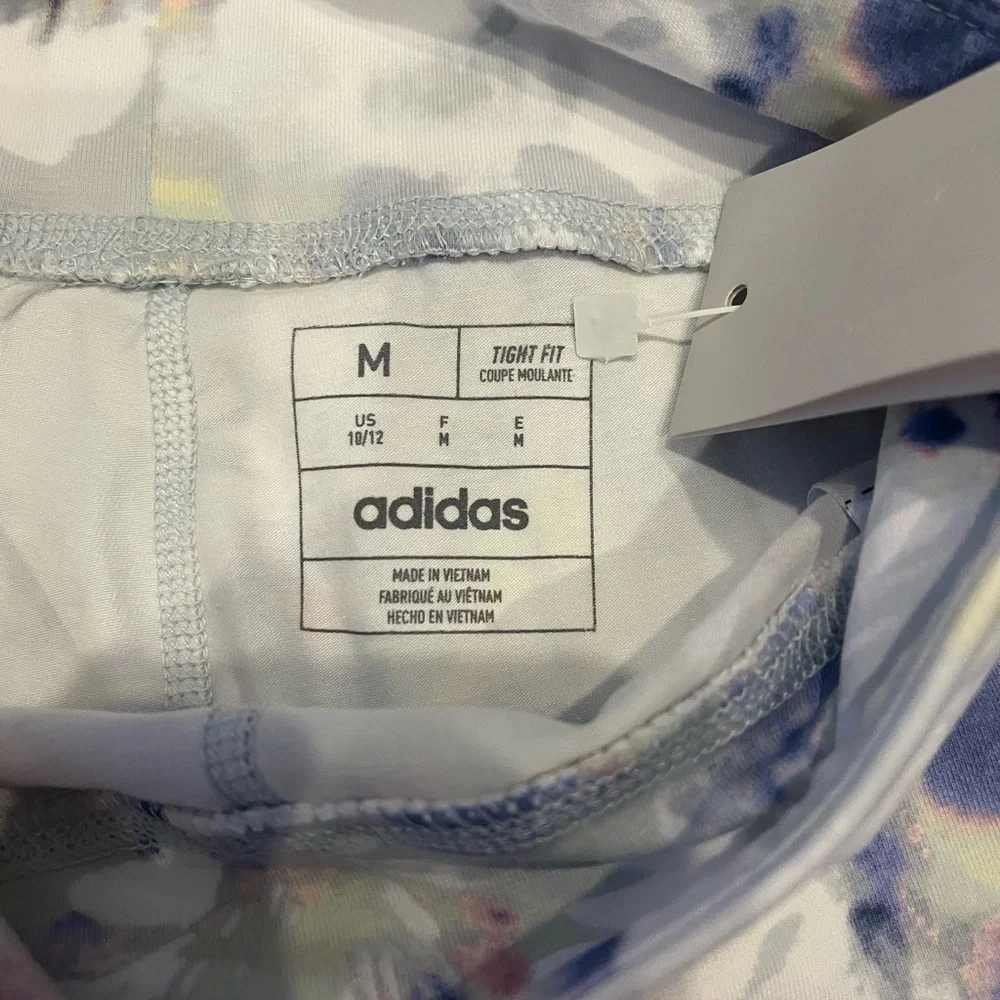 Adidas Girls Printed Leggings – Size M (10/12) NWT